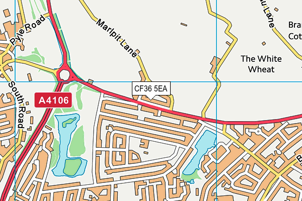 CF36 5EA map - OS VectorMap District (Ordnance Survey)