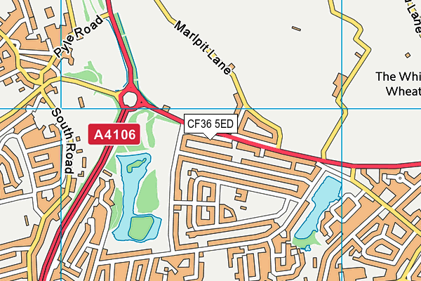 CF36 5ED map - OS VectorMap District (Ordnance Survey)