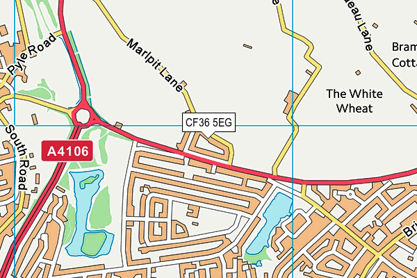 CF36 5EG map - OS VectorMap District (Ordnance Survey)