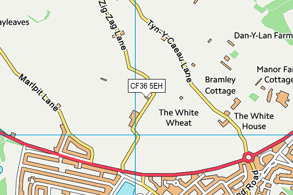 CF36 5EH map - OS VectorMap District (Ordnance Survey)