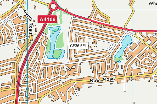 CF36 5EL map - OS VectorMap District (Ordnance Survey)