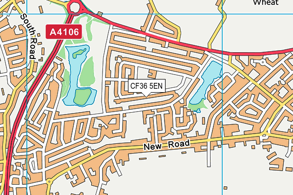 CF36 5EN map - OS VectorMap District (Ordnance Survey)