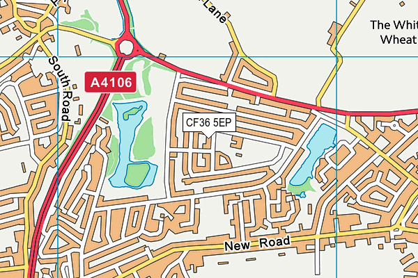 CF36 5EP map - OS VectorMap District (Ordnance Survey)