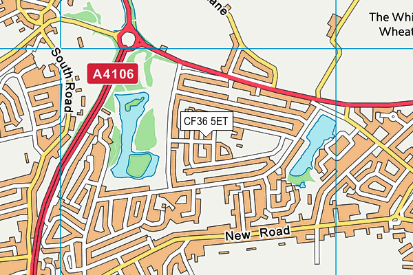 CF36 5ET map - OS VectorMap District (Ordnance Survey)