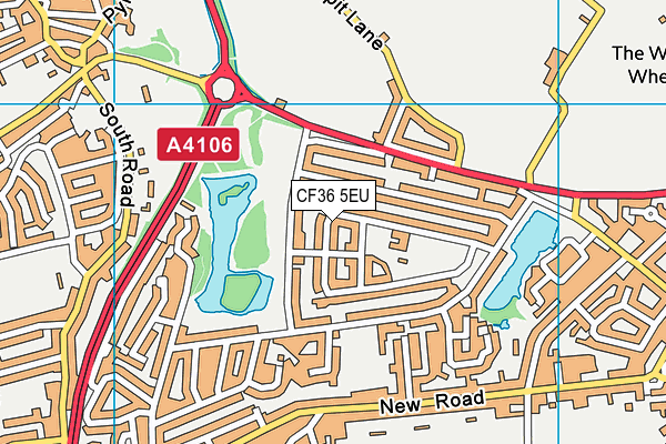 CF36 5EU map - OS VectorMap District (Ordnance Survey)