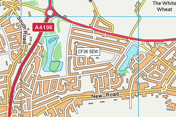 CF36 5EW map - OS VectorMap District (Ordnance Survey)