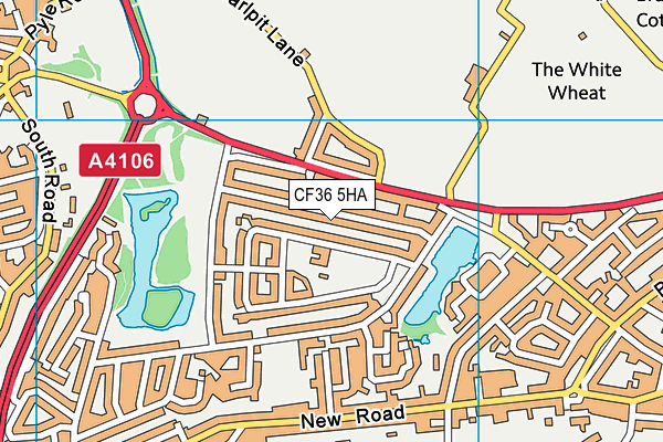 CF36 5HA map - OS VectorMap District (Ordnance Survey)