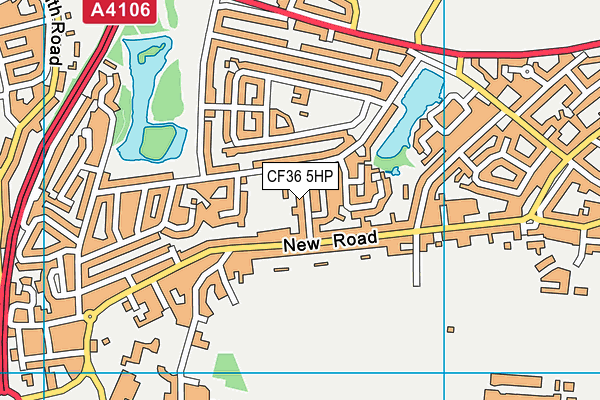 CF36 5HP map - OS VectorMap District (Ordnance Survey)