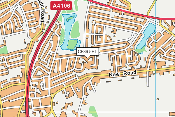 CF36 5HT map - OS VectorMap District (Ordnance Survey)