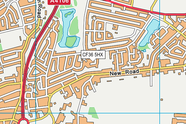 CF36 5HX map - OS VectorMap District (Ordnance Survey)