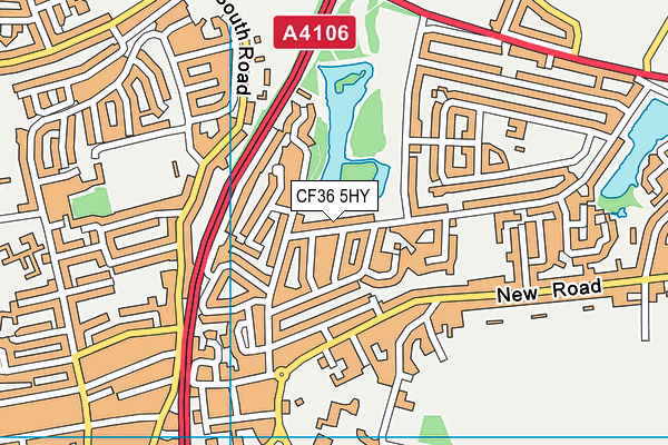 CF36 5HY map - OS VectorMap District (Ordnance Survey)