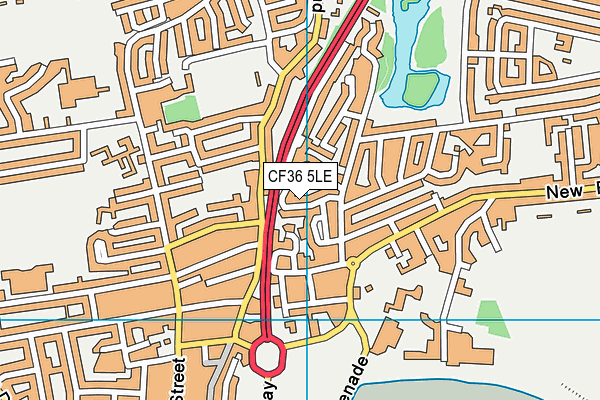 CF36 5LE map - OS VectorMap District (Ordnance Survey)