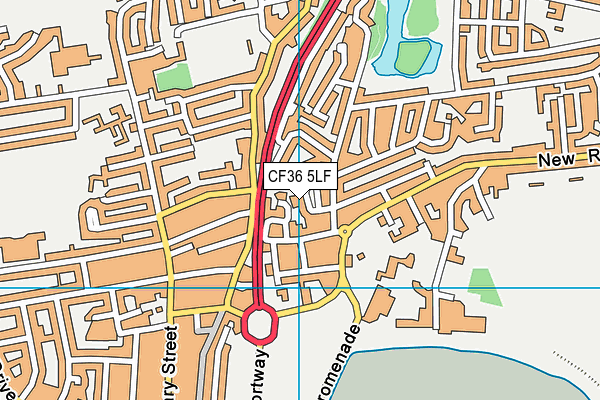 CF36 5LF map - OS VectorMap District (Ordnance Survey)