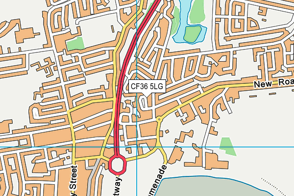 CF36 5LG map - OS VectorMap District (Ordnance Survey)