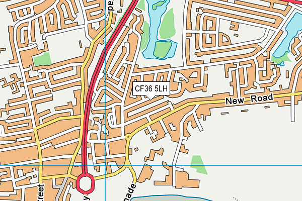 CF36 5LH map - OS VectorMap District (Ordnance Survey)