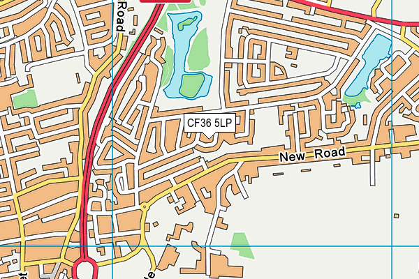 CF36 5LP map - OS VectorMap District (Ordnance Survey)