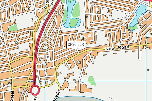 CF36 5LR map - OS VectorMap District (Ordnance Survey)