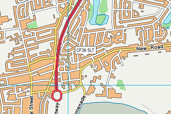 CF36 5LT map - OS VectorMap District (Ordnance Survey)