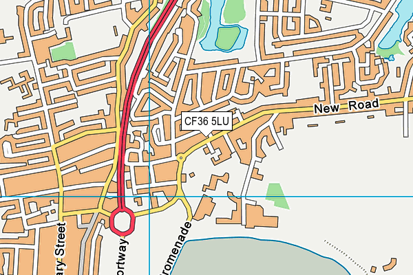 CF36 5LU map - OS VectorMap District (Ordnance Survey)