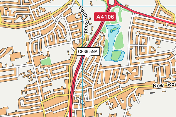 CF36 5NA map - OS VectorMap District (Ordnance Survey)