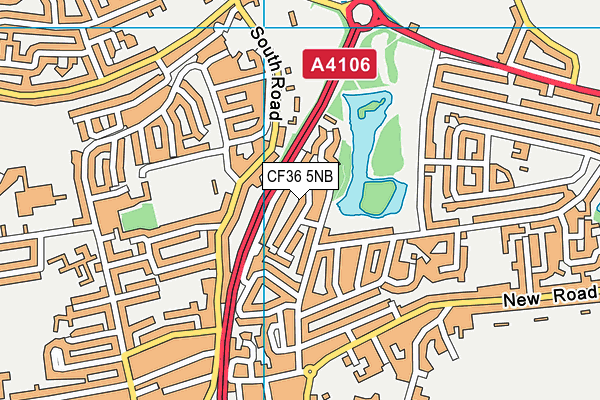 CF36 5NB map - OS VectorMap District (Ordnance Survey)