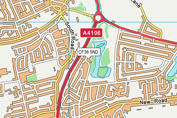 CF36 5ND map - OS VectorMap District (Ordnance Survey)