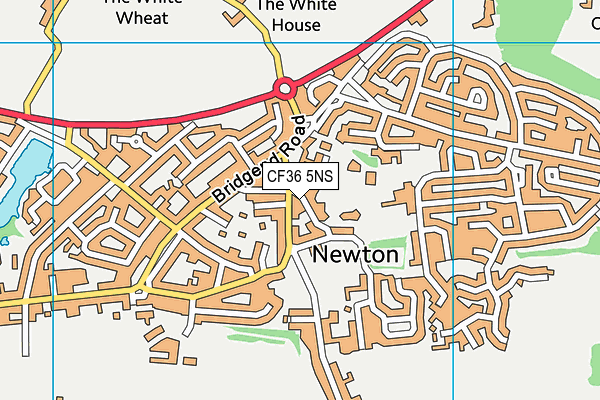 CF36 5NS map - OS VectorMap District (Ordnance Survey)