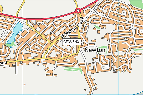 CF36 5NX map - OS VectorMap District (Ordnance Survey)