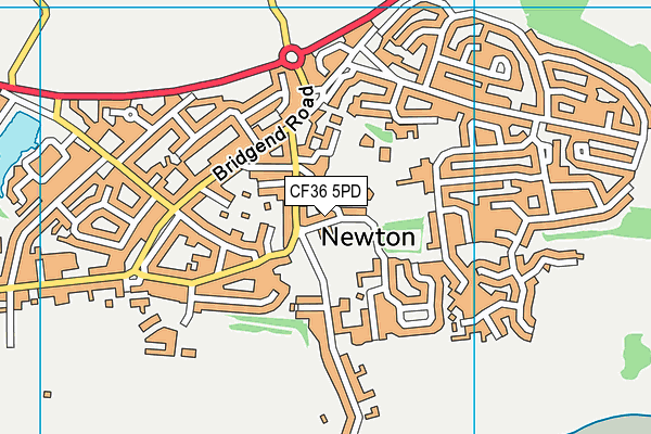 CF36 5PD map - OS VectorMap District (Ordnance Survey)