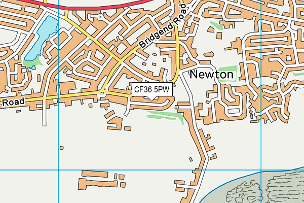 CF36 5PW map - OS VectorMap District (Ordnance Survey)