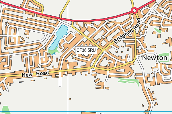 CF36 5RU map - OS VectorMap District (Ordnance Survey)