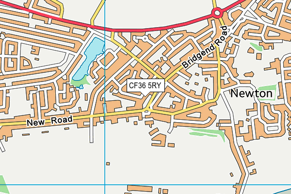 CF36 5RY map - OS VectorMap District (Ordnance Survey)