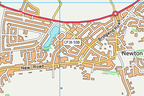 CF36 5SB map - OS VectorMap District (Ordnance Survey)