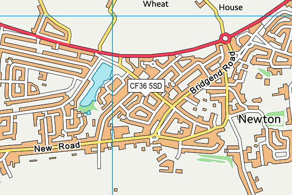 CF36 5SD map - OS VectorMap District (Ordnance Survey)