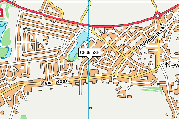 CF36 5SF map - OS VectorMap District (Ordnance Survey)