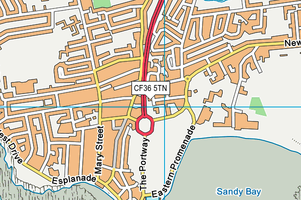 CF36 5TN map - OS VectorMap District (Ordnance Survey)