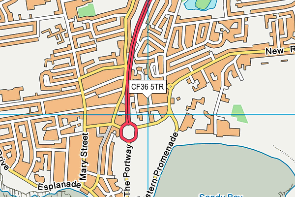 CF36 5TR map - OS VectorMap District (Ordnance Survey)