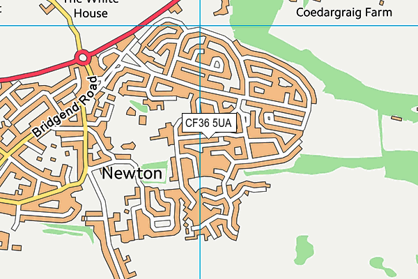 CF36 5UA map - OS VectorMap District (Ordnance Survey)