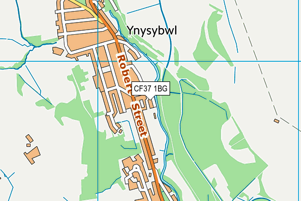 CF37 1BG map - OS VectorMap District (Ordnance Survey)