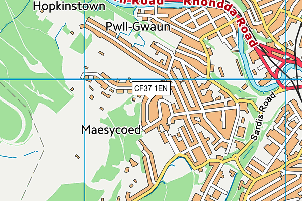 CF37 1EN map - OS VectorMap District (Ordnance Survey)