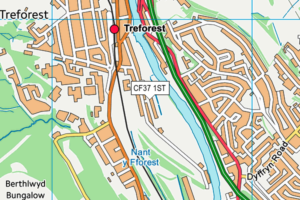 CF37 1ST map - OS VectorMap District (Ordnance Survey)