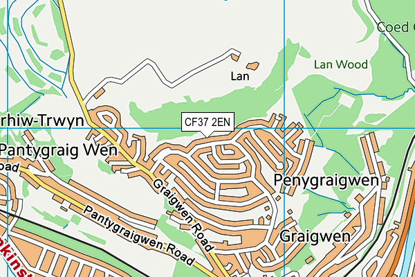 CF37 2EN map - OS VectorMap District (Ordnance Survey)