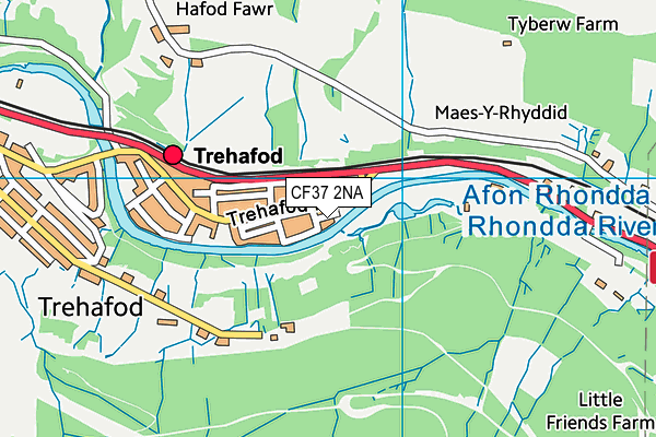 CF37 2NA map - OS VectorMap District (Ordnance Survey)