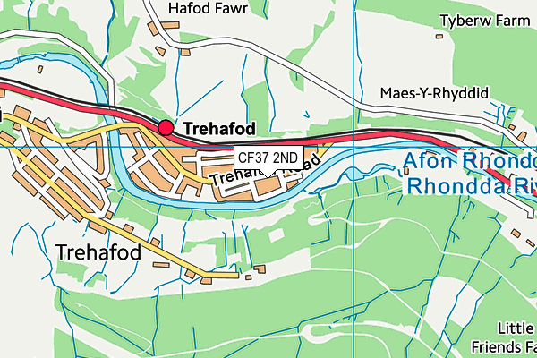 CF37 2ND map - OS VectorMap District (Ordnance Survey)