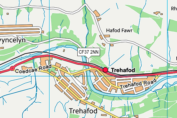 CF37 2NN map - OS VectorMap District (Ordnance Survey)