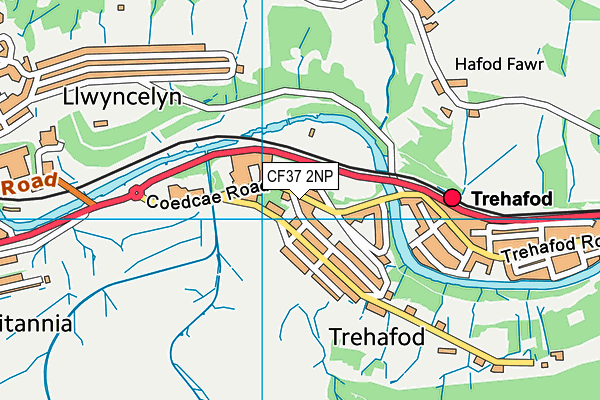 CF37 2NP map - OS VectorMap District (Ordnance Survey)