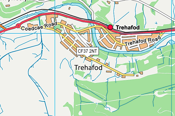 CF37 2NT map - OS VectorMap District (Ordnance Survey)