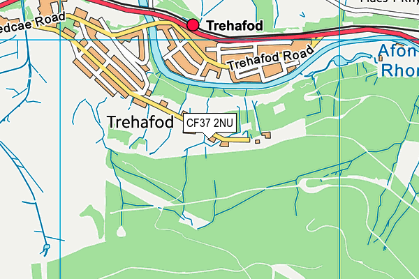 CF37 2NU map - OS VectorMap District (Ordnance Survey)