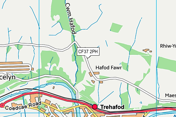 CF37 2PH map - OS VectorMap District (Ordnance Survey)