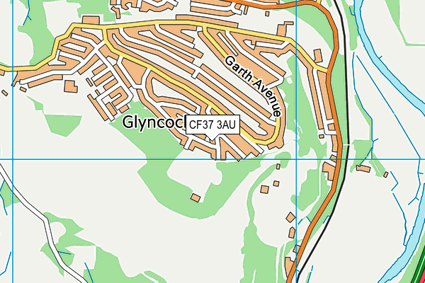 CF37 3AU map - OS VectorMap District (Ordnance Survey)